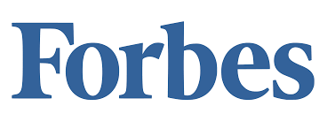 A white background showcasing the Forbes logo.