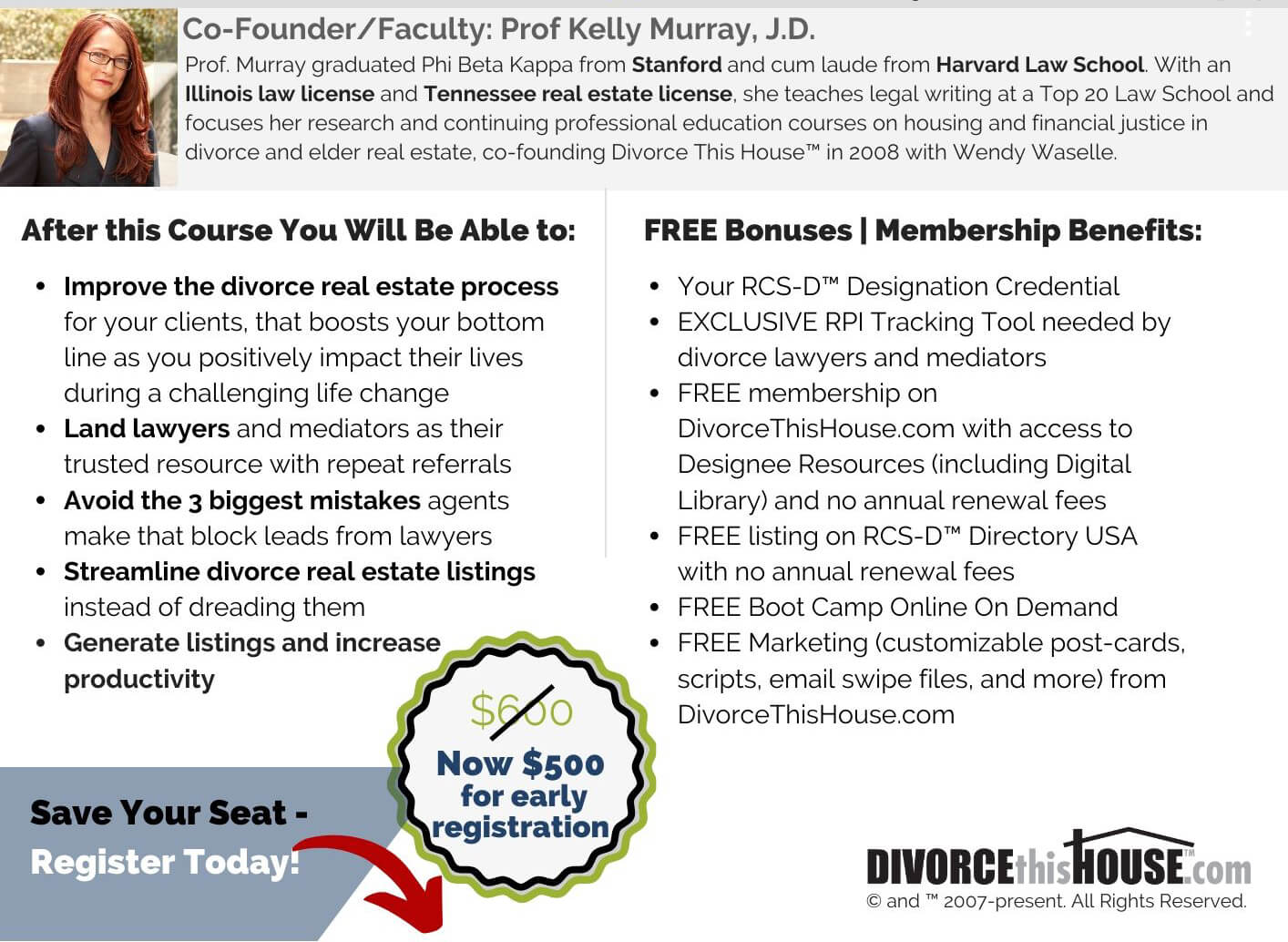 Specialize in divorce real estate & earn RCSD Designation